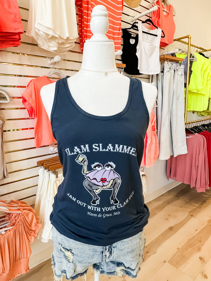 Clam Slammer Razor Back Tanks - The Teal Antler Boutique