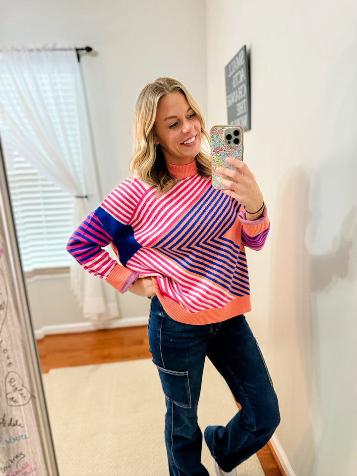 Pop Of Color Stripes in Fall