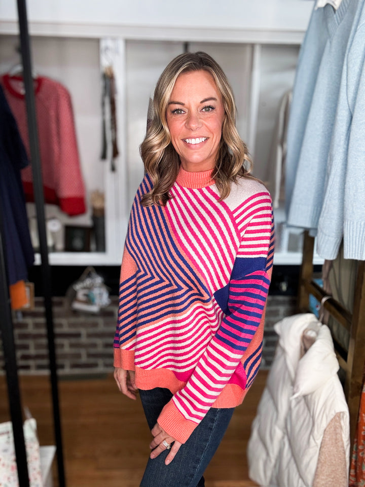 Pop Of Color Stripes in Fall