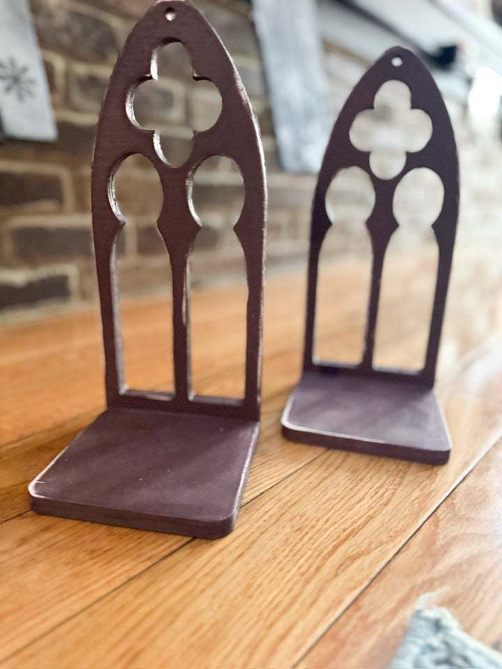 Church Window Wooden Shelf