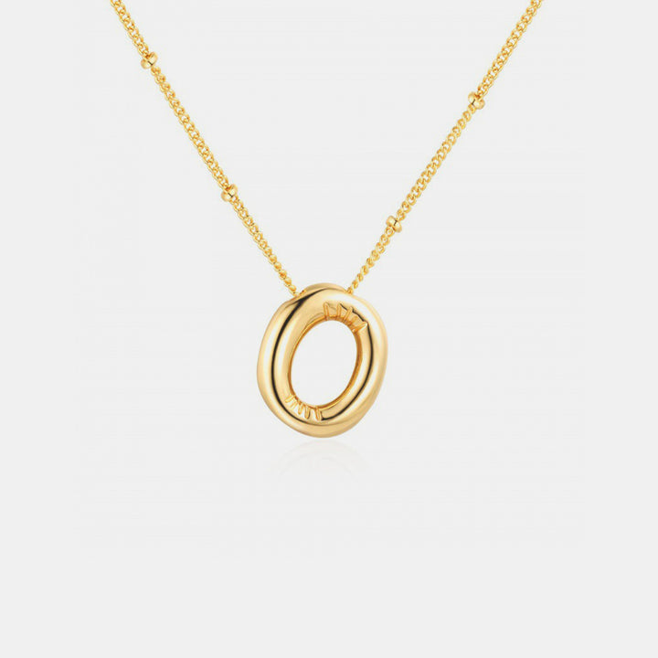 Gold-Plated Bubble Initial Necklace