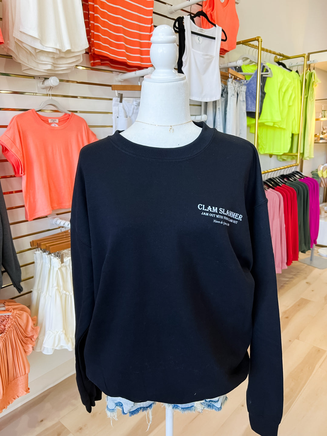 Clam Slammer Sweat Shirt - The Teal Antler Boutique