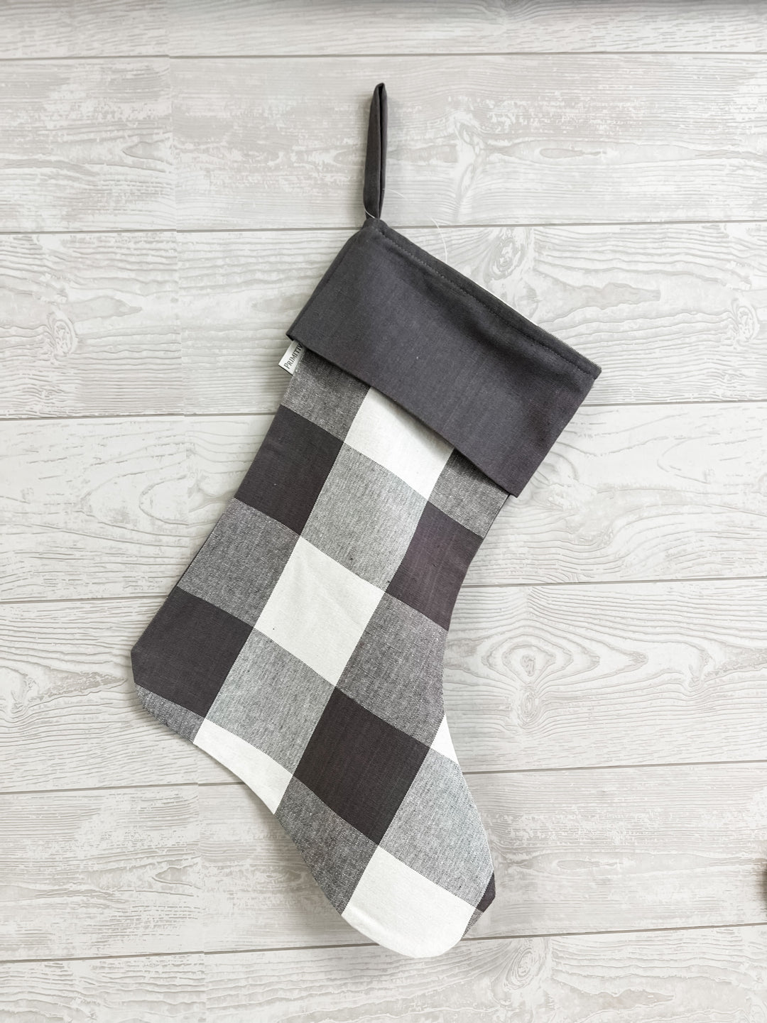 Grey Buffalo Check Stocking - The Teal Antler Boutique