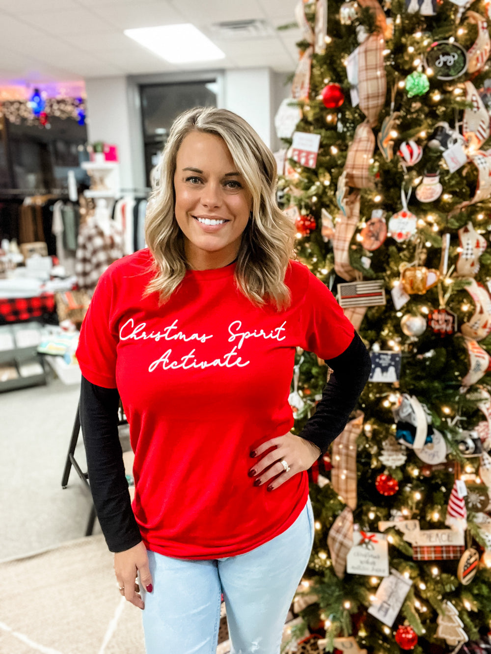 Christmas Spirit Activate Tee - The Teal Antler Boutique