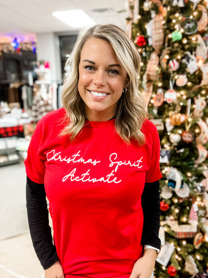 Christmas Spirit Activate Tee - The Teal Antler Boutique